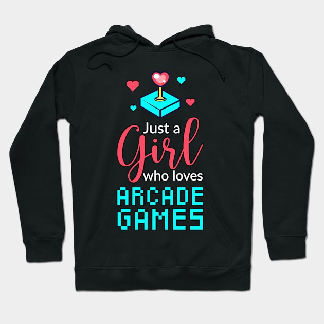 Just A Girl Who Loves Arcade Games Retro Vintage Hoodie by Alex21